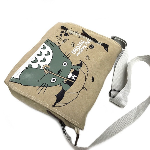 Anime bolsa de hombro Miyazaki Totoro Satchel nueva bolsa de lona de algodón en stock bolsa al por mayor