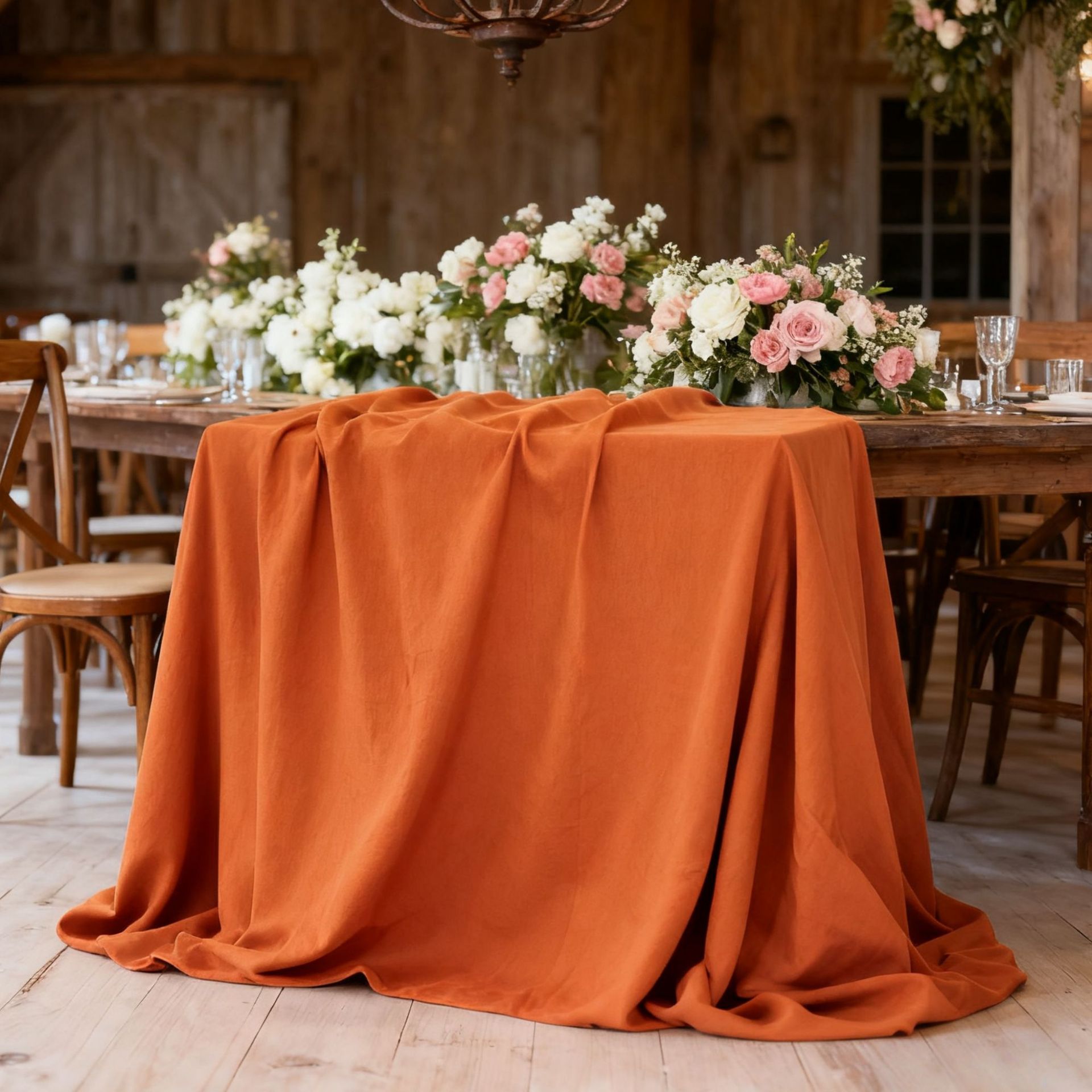 Mantel de Algodón Lavado Liso, Lino de Algodón Puro, Decoración de Boda al Aire Libre de Estilo Retro Francés, Fondo para Fotografía, Resistente al Desgaste y al Polvo