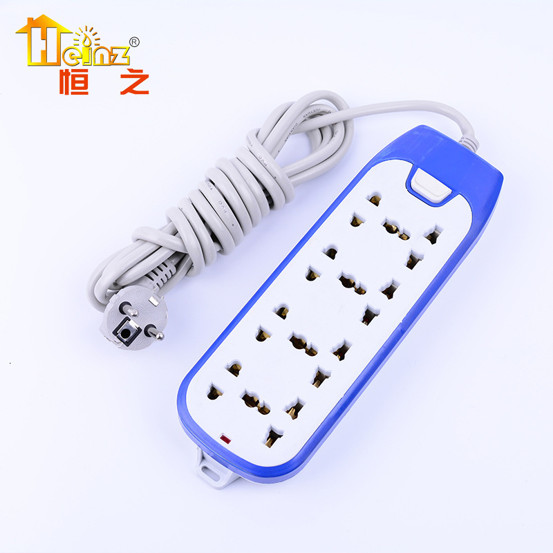 Color brillante lámpara de cinta interruptor de alimentación inalámbrica remolque móvil multi-posición conector eléctrico toma de corriente comercial principal