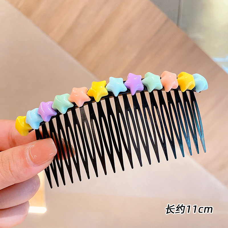 Peine de cabello roto para niños peine de inserción inversa horquilla de pelo roto artefacto versión extendida flequillo de horquilla de niña accesorios para el cabello de acabado flequillo peine
