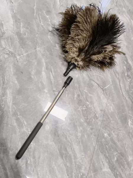 Cross-border ostrich feather duster, high-end home cleaning feather duster, car dust remover, new popular model