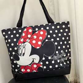 批发帆布包包女百搭单肩包通勤托特包大容量手提袋妈咪包斜挎卡通