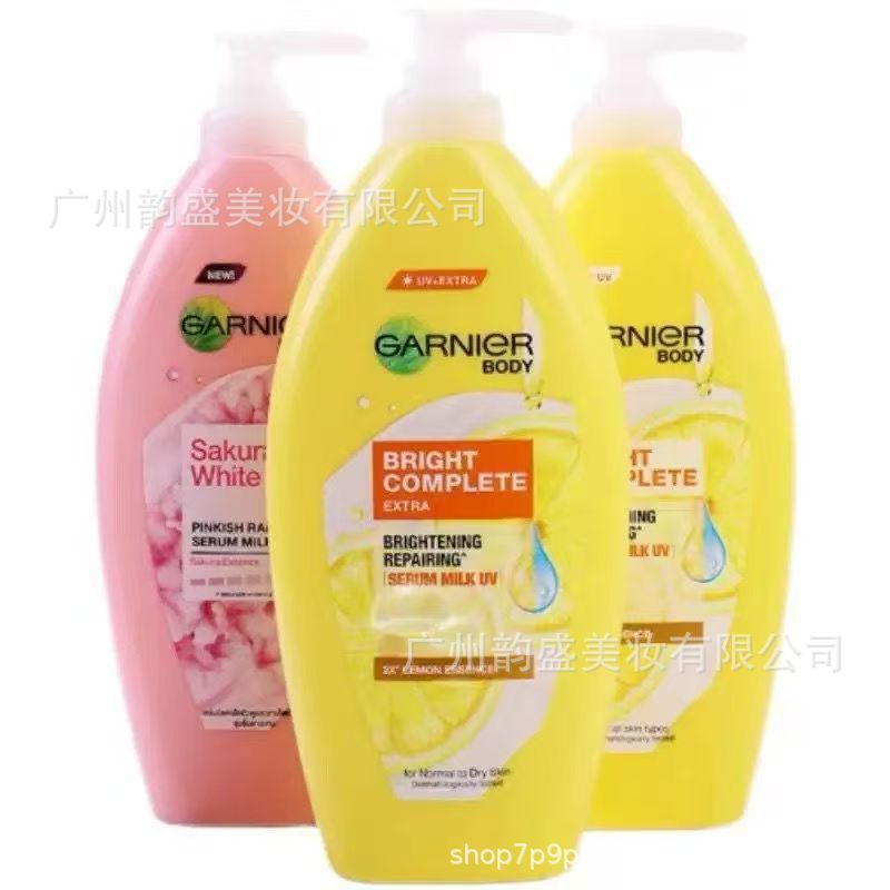 Spot Garnier Lemon Board Lotion Tailandés 377 Niacinamida Hidratante Loción Hidratante Ilumina Hombres y Mujeres de gran capacidad