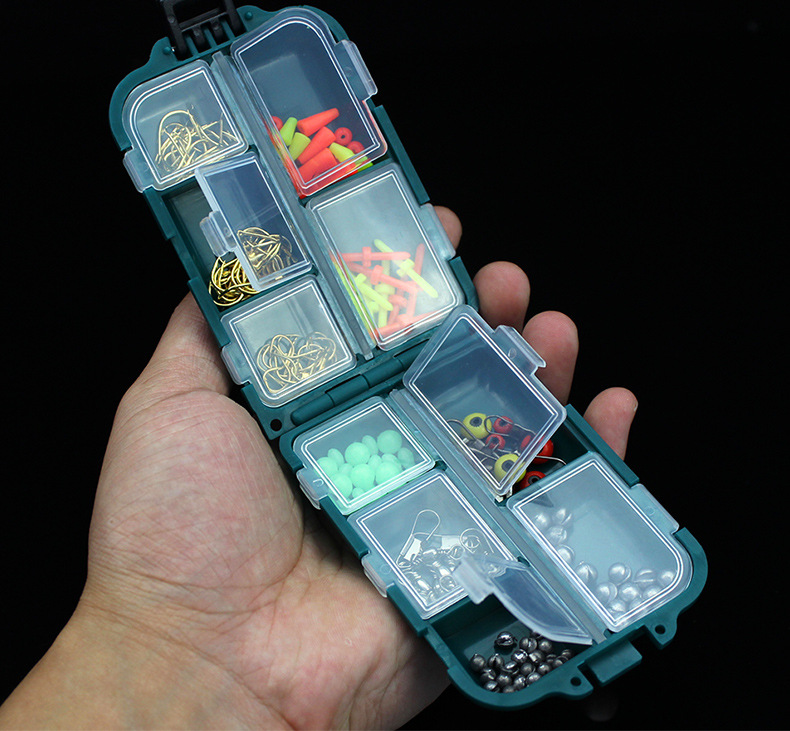 Boîte de pêche pour hameçons et accessoires en vert_voghion.com