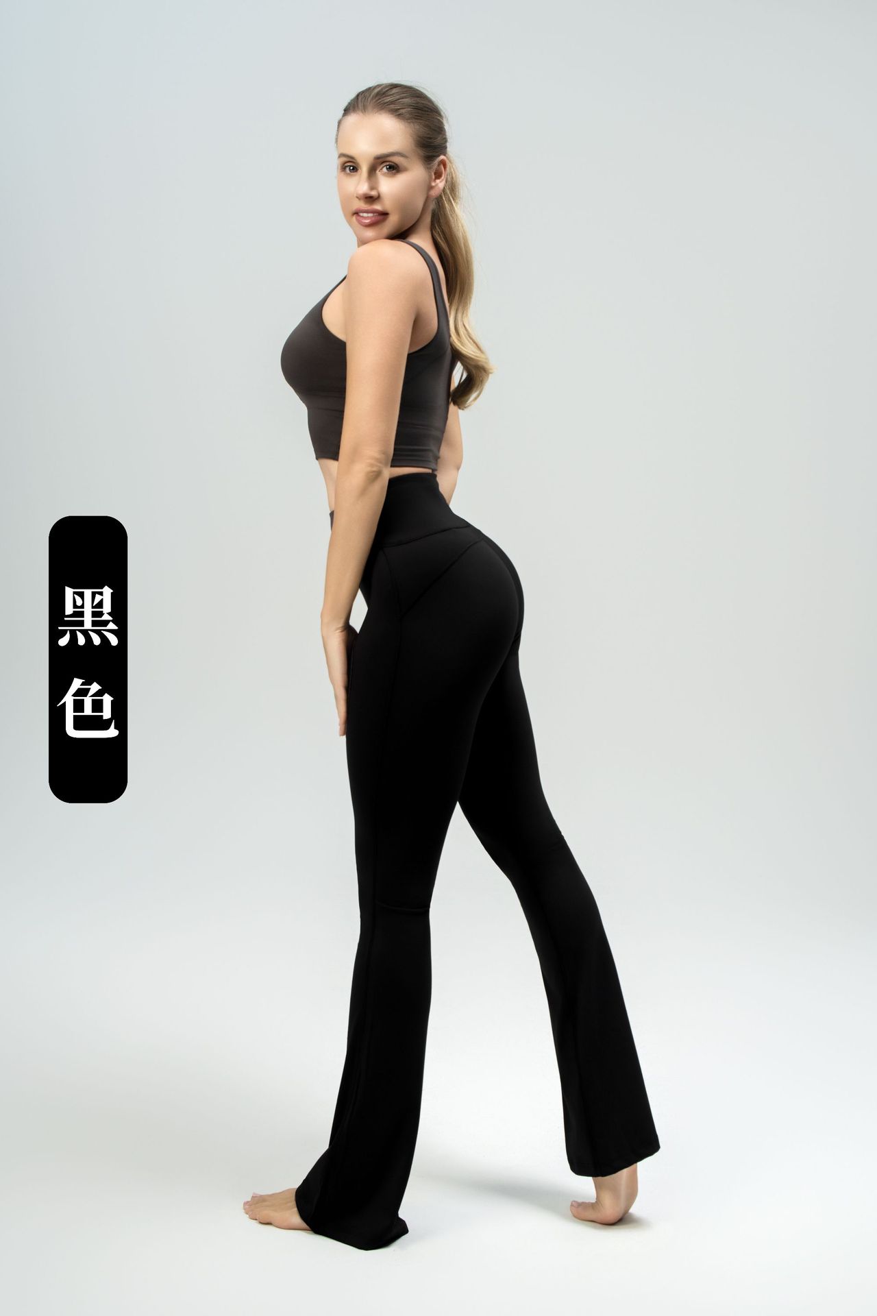 luludarling 抗菌ヨガフレアパンツレディースグローブスポーツフィットネスハイウエストヒップリフティングマイクロフレアフィットネスパンツ