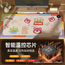 加热鼠标垫超大号加厚卡通发热暖桌垫恒温定时办公室桌面暖手垫子