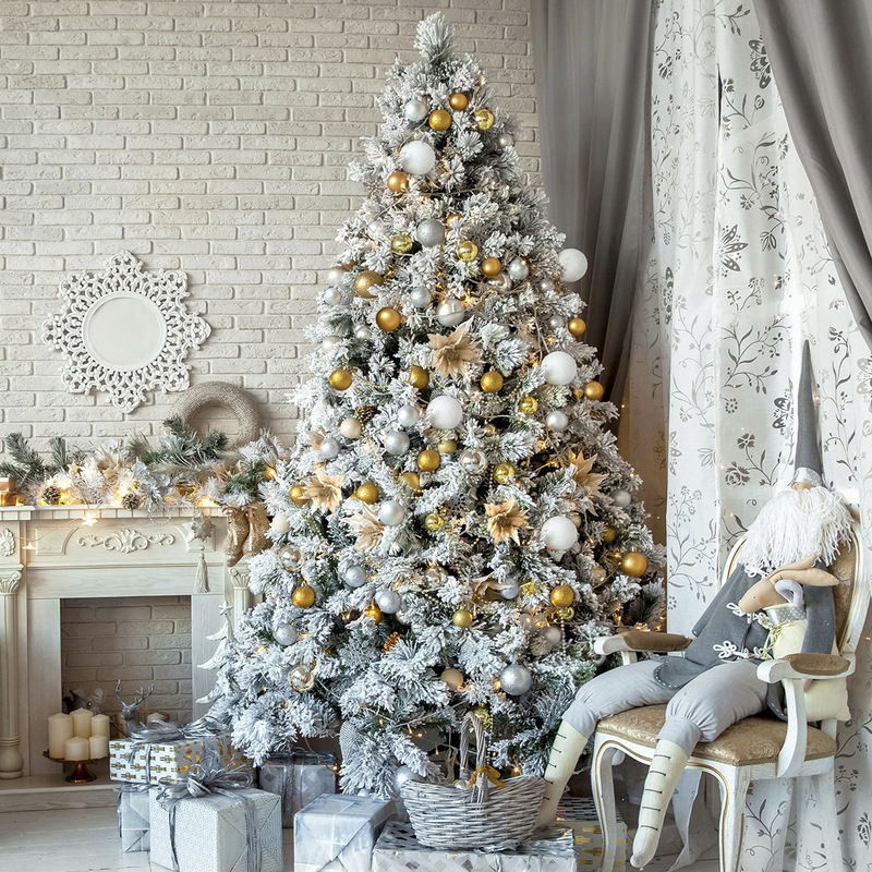 Christmas tree home encryption luminous small snow tree package 1.5M/1.8/2.1/3 M large luxury flocking tree