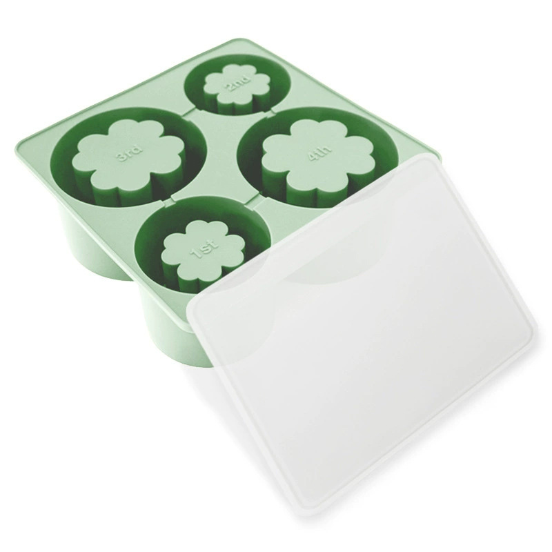 Taza de agua Stanley transfronteriza, rejilla de hielo especial, fácil de desmoldar, rejilla de hielo con tapa, taza de hielo Stanley de trébol de cuatro hojas