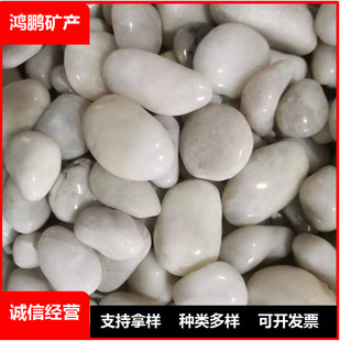 White cobblestone fish tank decoration outdoor landscaping courtyard paving stone head dry landscape landscaping white gravel