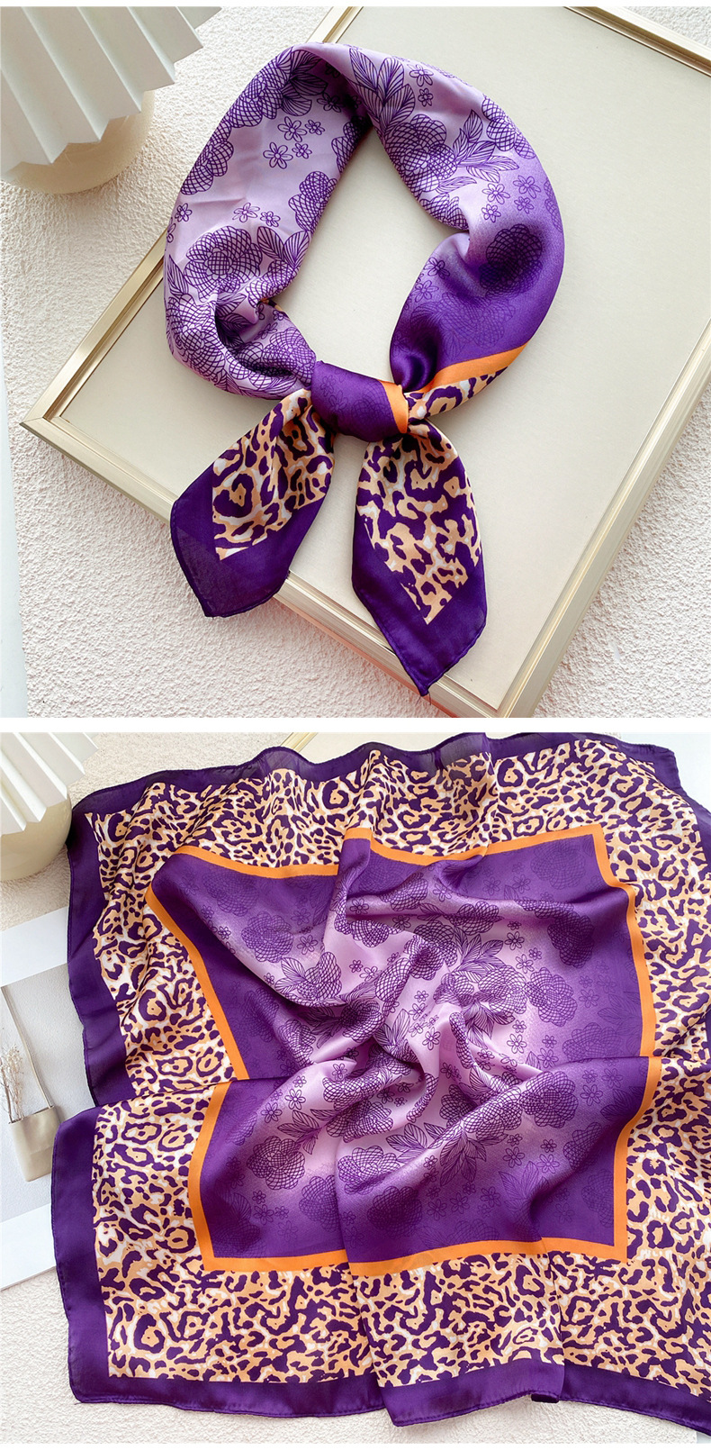 Printing Design Spring And Autumn New Style 70cm Small Square Scarf Fashion Small Scarf