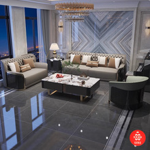 后现代轻奢沙发实木真皮意式高端别墅豪宅客厅大户型沙发组合家具