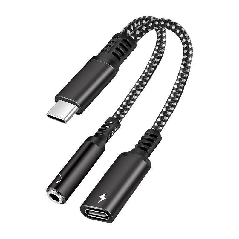 Type-c携帯電話アップルヘッドフォンケーブル3.5mm 2 in 1変換DACデジタルデコードオーディオを適用|undefined