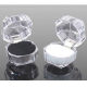 Flip Transparent Crystal Box Small Octagonal Ring Earrings Packaging Box Acrylic Jewelry Jewelry Jewelry Storage Box