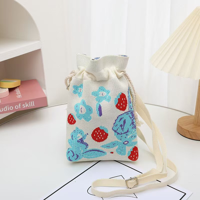 Damen Umhängetasche Mit Cartoon Mustern Gestrickte Handytasche_voghion.com