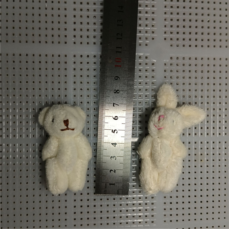 봉제 인형 베이지 작은 조인트 곰 토끼 베어 곰 목걸이 옷 휴대 전화 장식 액세서리 소재 액세서리 도매