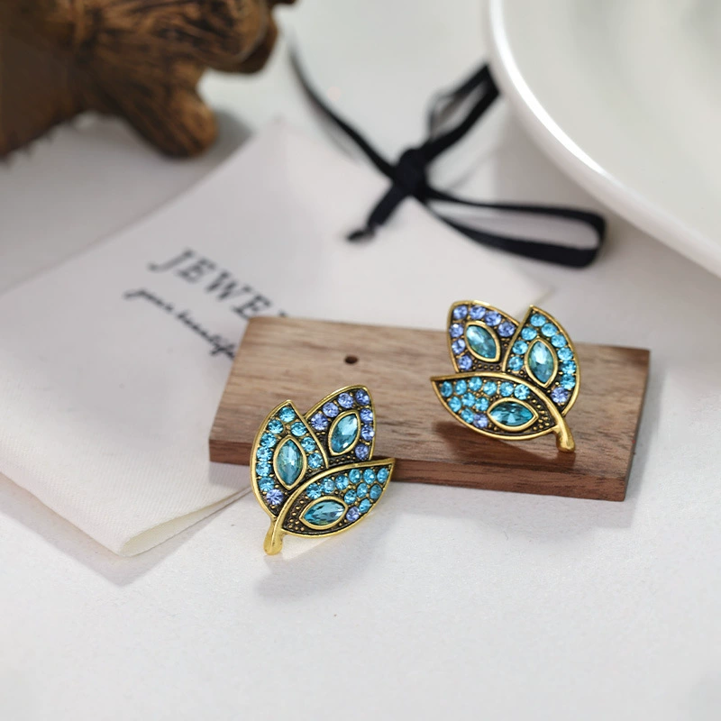 (Торговля через границы), стильные серьги из нержавеющей стали, ожерелье, европейский стиль, цветочные