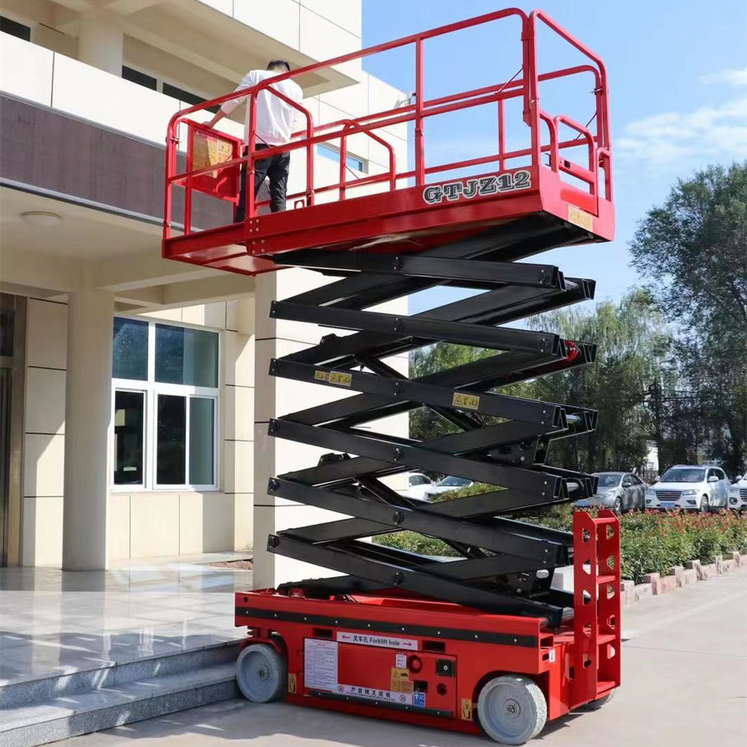 8/12米自行式升降平台液压升降机电动高空作业检修车全自动可移动