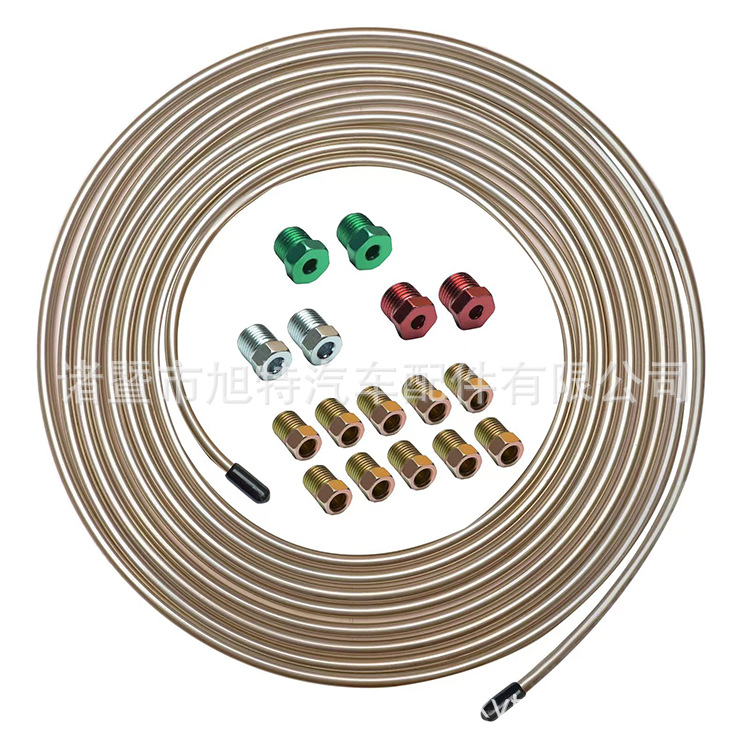 Tubo de freno de aleación de cobre-níquel tubo de freno de aceite Chapado en cobre tubo de aire tubo de freno de metal Oro 16 con tubo de freno de coche