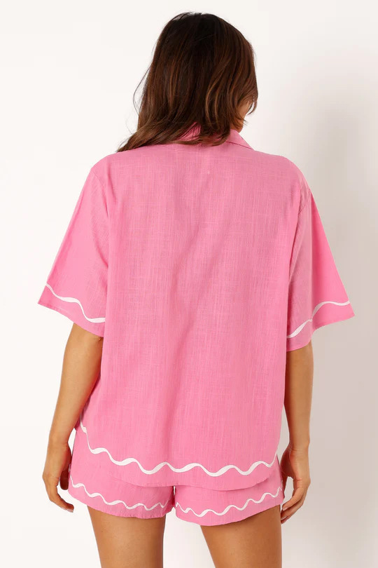 420g Weight Half Sleeve Sleeve Length Polyester Fabric Type Shorts Pants Type Pant Co-ord Set Sets Type 2 Pieces Set Quantity Holiday, Beach Occasion Turndown Neckline Regular Fit Fit Type Cartoon, Waves, Solid Color Pattern Spring&Summer Season Women's Gender Printing Design Commute Style Holiday Beach Women's Commute Cartoon Waves Solid Color Polyester Printing Pant Co-ord Set Shorts Shorts Sets 16
