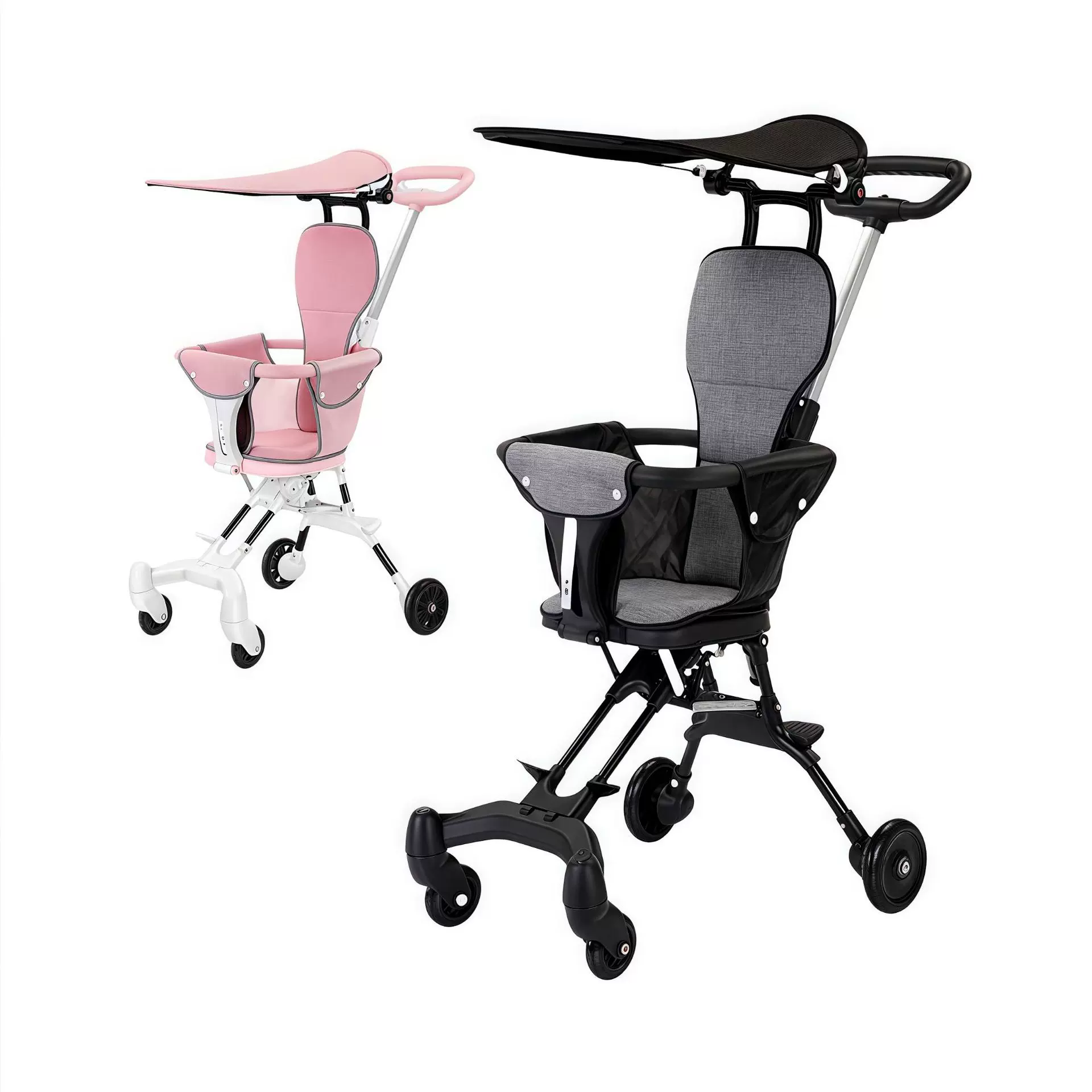 儿童溜娃神器轻便婴儿手推车一键折叠遛娃便携高景观可双向口袋车