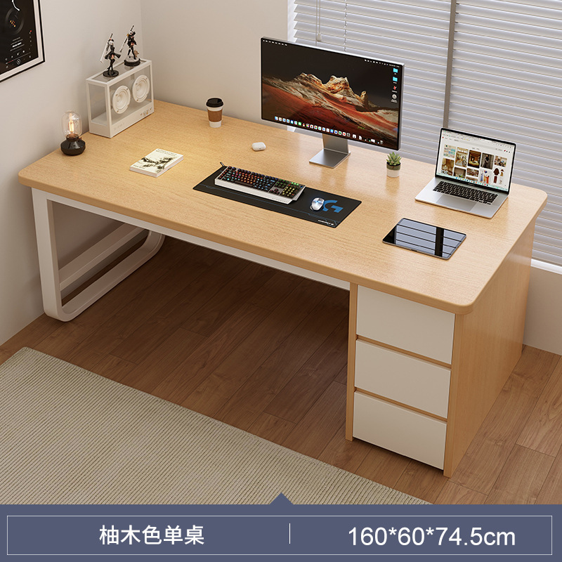 Escritorio para computadora de escritorio para oficina, escritorio simple y moderno con cajón, escritorio para el hogar, escritorio para el hogar, banco de trabajo