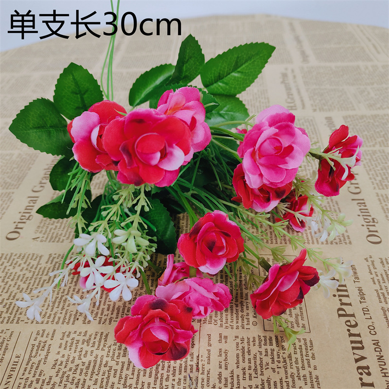 flores falsas flores de plástico ramo de flores de cascada flores secas decoración del hogar flores biónicas