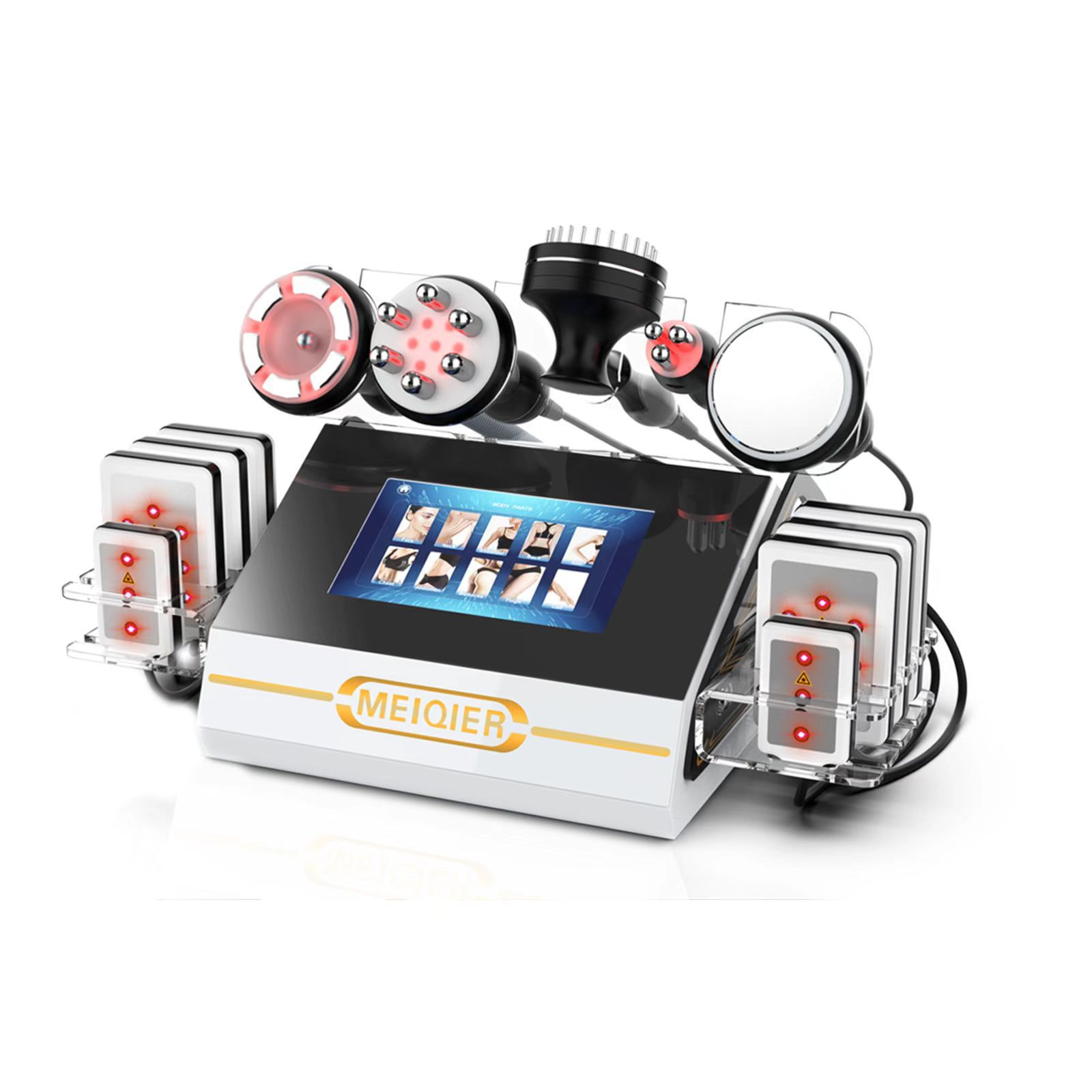 Dispositivo de belleza y cuerpo tres en uno 40K máquina de vaciado instrumento de adelgazamiento plástico explosivo RF instrumento de masaje de belleza adelgazante