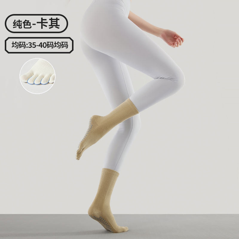 Calcetines finos de yoga para verano, calcetines largos de Pilates, calcetines deportivos de compresión antideslizantes de longitud media para mujer, venta al por mayor de artículos de fitness.