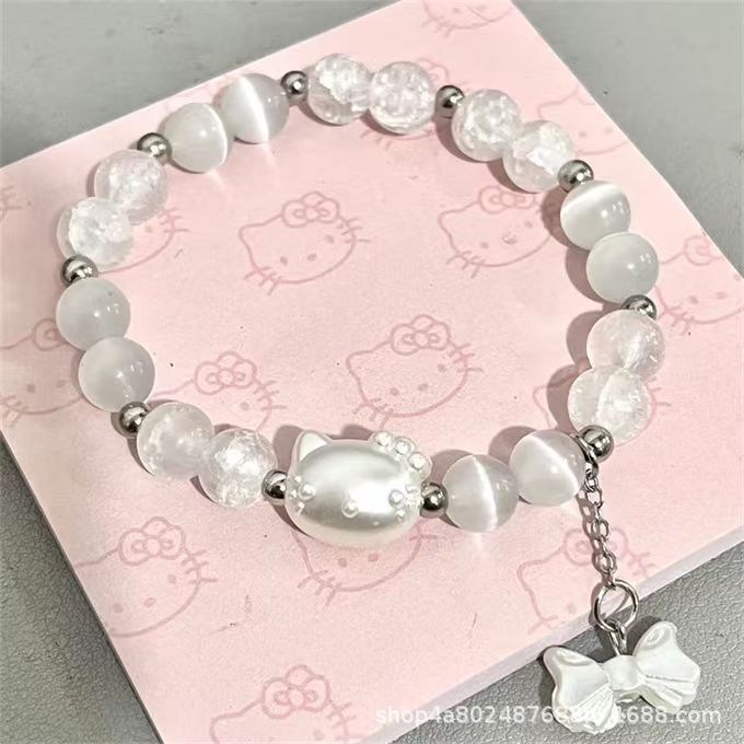 Douyin Popular Kt Cat Hellokitty Butterfly Couple Bracelet Female Design High-Looking Gift for Girlfriend and Best Friend
