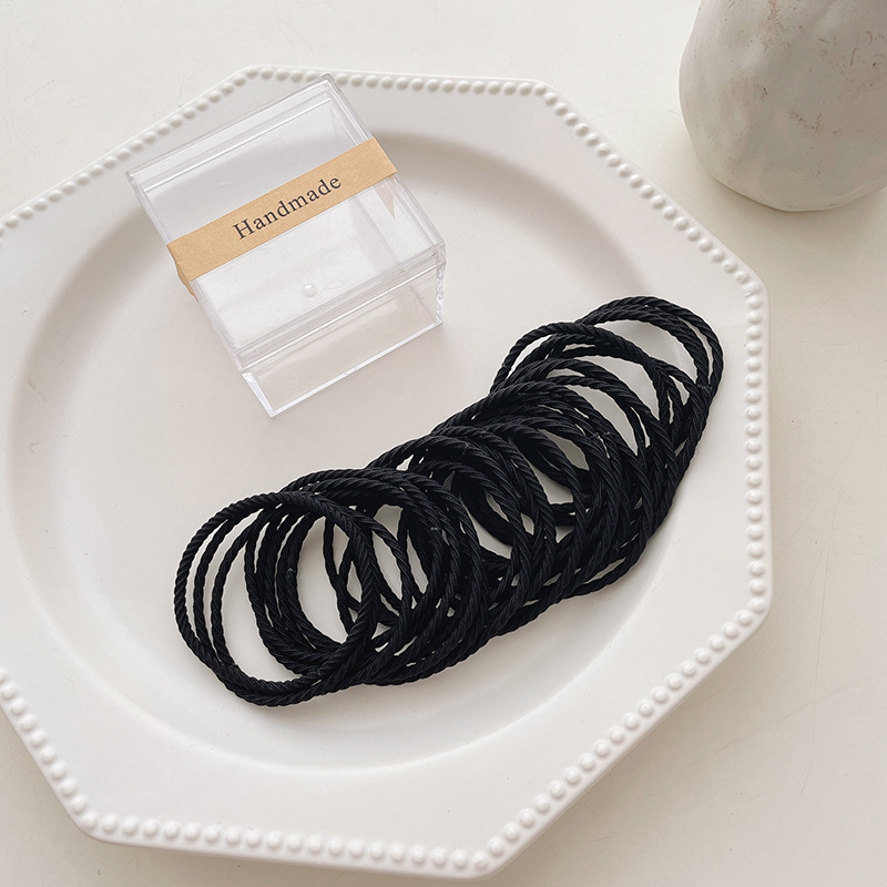 2024 nuevo anillo de cabello de oso para mujeres simple y versátil cuerdas de cabello de alta elasticidad no lesionan cuerdas de cabello de cola de caballo adornamiento para el cabello