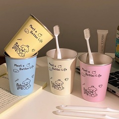 学生漱口杯刷牙杯线条小狗高颜值304不锈钢防霉抗菌便携旅行可爱