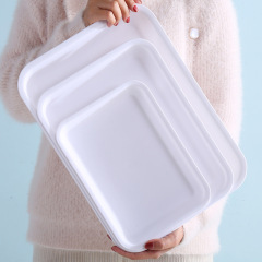 Rectangular commercial food tray, PP plastic food dish, bread plate, display tray, food plate, large pot dish