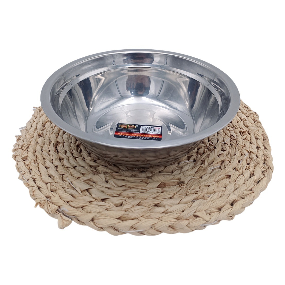 F1843 20 # No magnético de acero inoxidable cuenca de la sopa tazón cuenca de cocina plato de sopa redondo plato de arroz tazón de sopa Yiwu 2 yuanes tienda