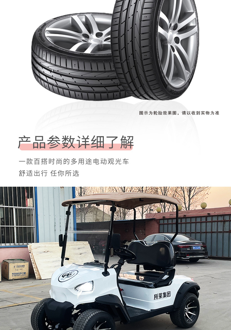 Foreign trade export 2 electric golf cart scenic spot tourism four-wheel sightseeing car real estate ferry car