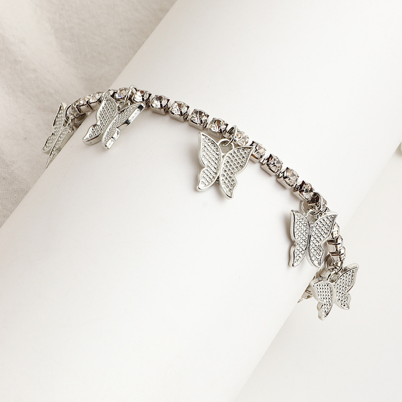 Bracelet De Cheville Papillon En Diamant De Mode En Gros display picture 8