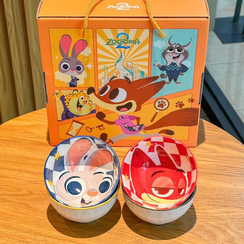 Zootopia High-Quality Tableware Set, Housewarming Gift, Birthday Gift for Girls, Practical Gift Box for Children