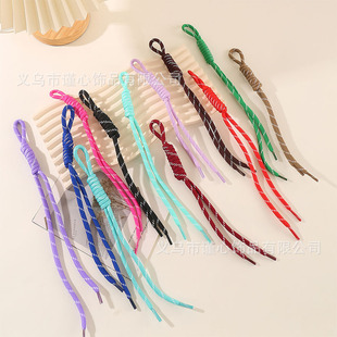 New Dopamine Colorful Woven Knotted Wrist Rope Bag Charm Roman Knot Doll Pendant Lanyard Cross-Border