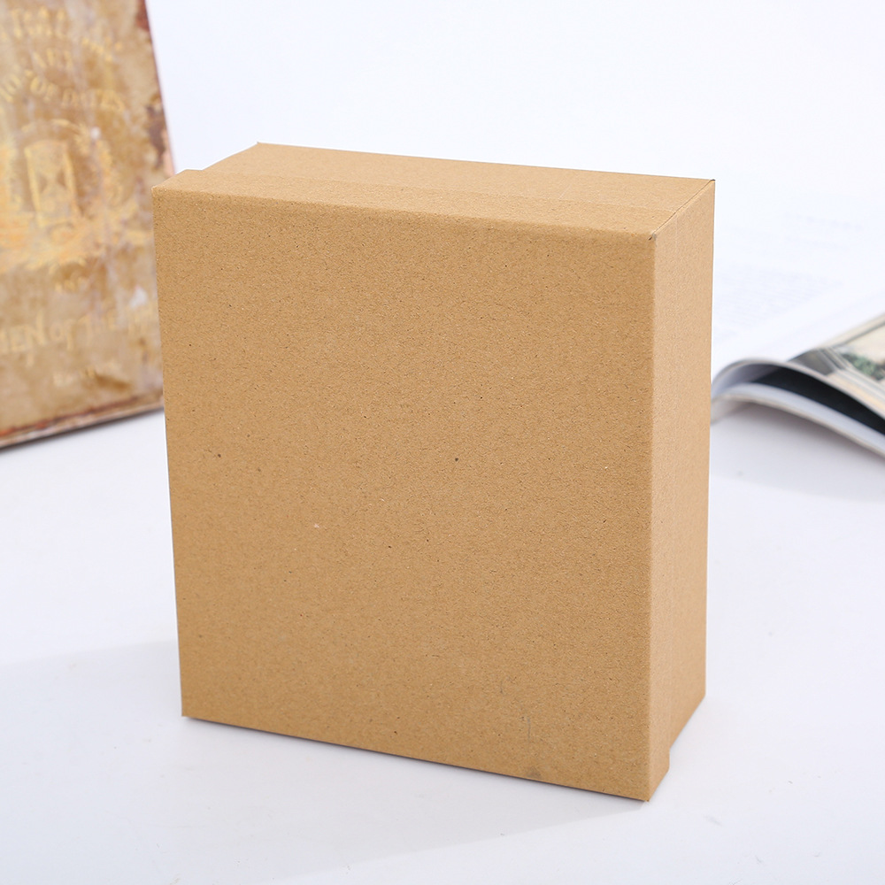 En stock cubierta del cielo Caja de papel Kraft vintage Caja de regalo negra Caja de embalaje rectangular Caja de papel grande Fábrica al por mayor image 8