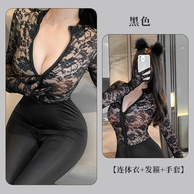 Черный [боди] + перчатки