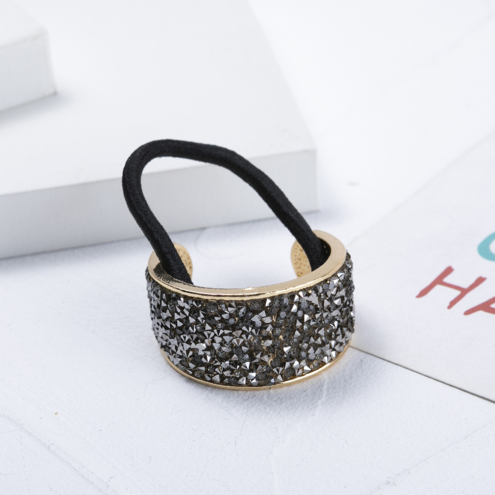 Fashion Geometric Alloy Plating Artificial Diamond Hair Tie display picture 3