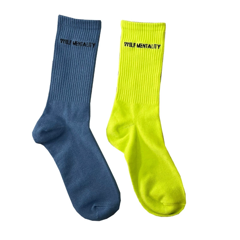 Европейские и американские жаккардовые носки уличной моды, японские ретро-носки, спортивные носки, однотонные длинные резиновые носки