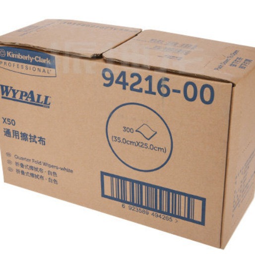 金佰利94216 WYPALL*劲拭*X50折叠式通用擦拭布白色 35*25cm 木浆