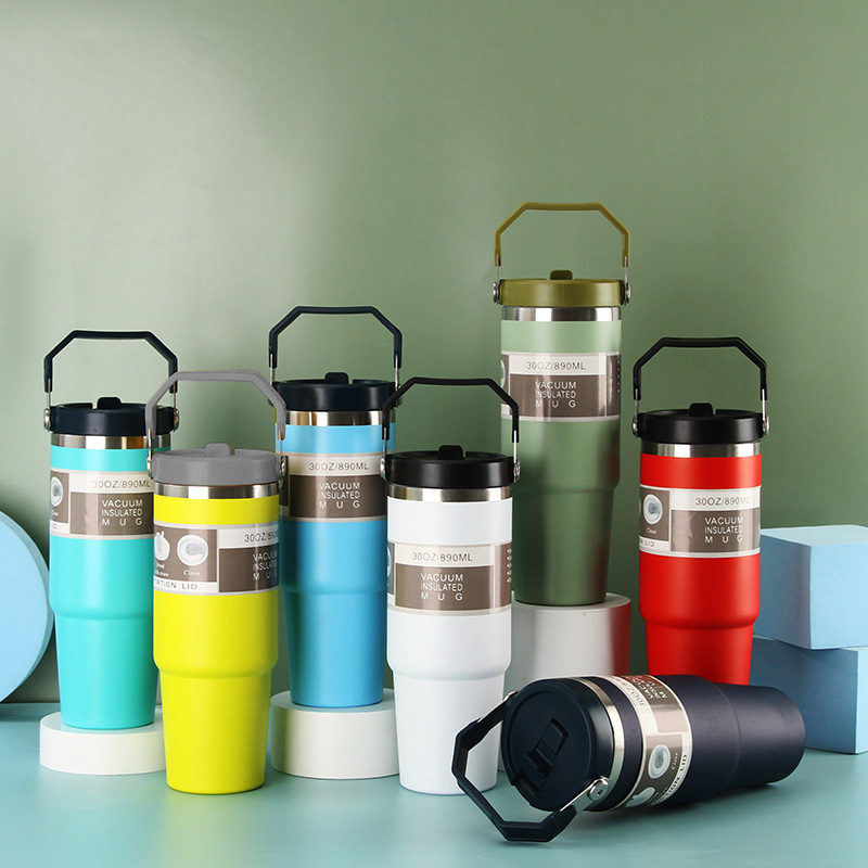 Vaso de aislamiento de gran capacidad para automóvil de vacío de doble capa de acero inoxidable 304 transfronterizo