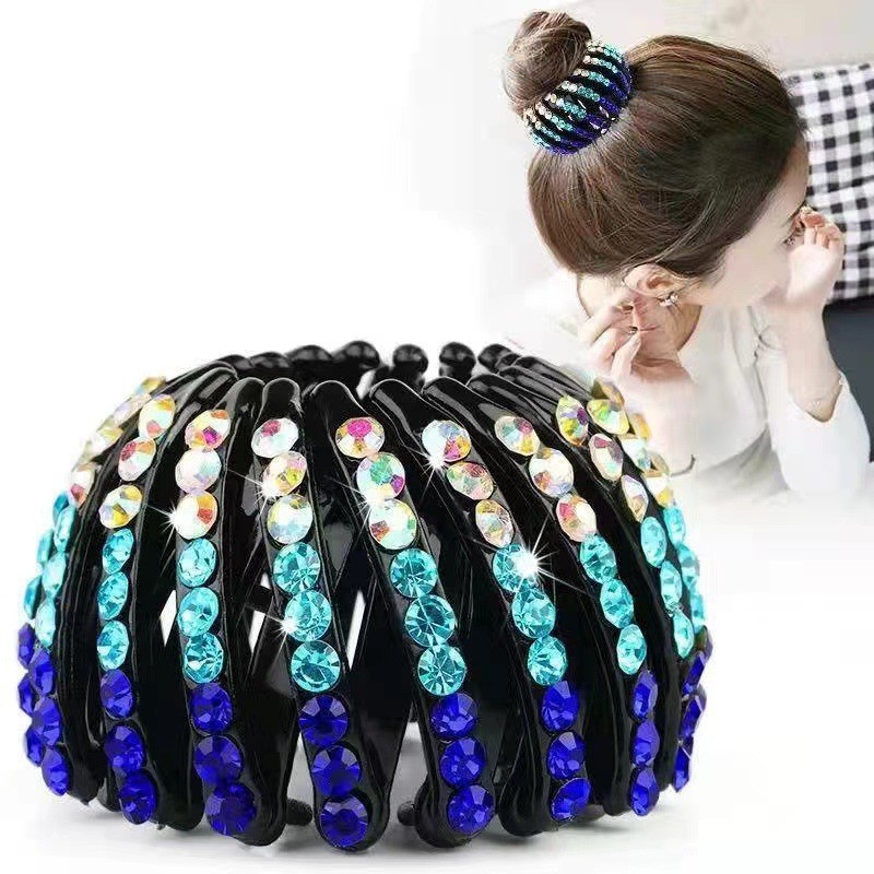 Clip de agarre nido de pájaro flocado de cabello para mujeres de otoño y invierno bolas de cabello de cabello para perezoso medio cabello de cabello de cabello de gran tamaño para mujeres