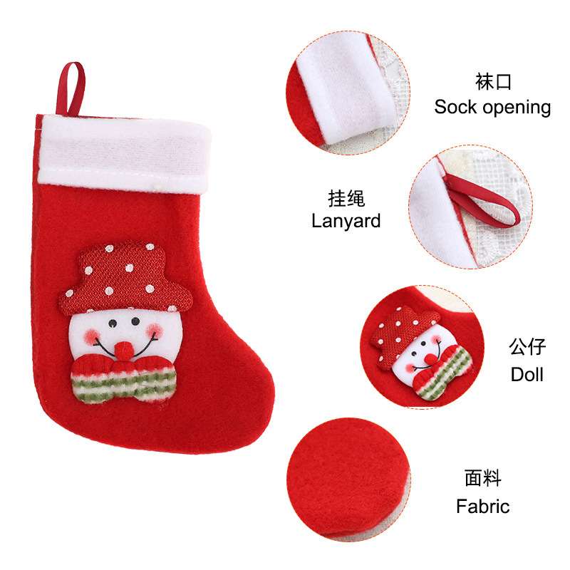 Grenzüberschreitende Weihnachtsdekoration, Weihnachtsstrümpfe, Puppen aus gebürstetem Stoff, Anhängertaschen, Kamingestecke, grenzüberschreitende Weihnachtsgeschenke