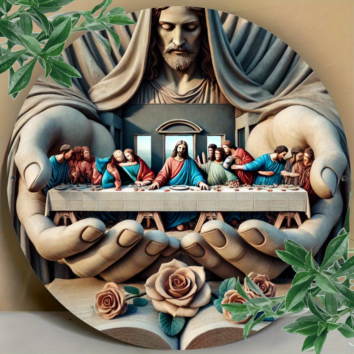 跨境耶稣诞生宗教装饰最后的晚餐亚克力墙壁悬挂门廊酒吧装饰品