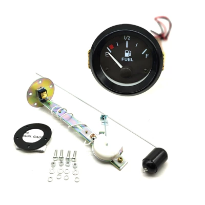 Car Modification Instrument 12V UniVersal 52mm Black Surface Pointer Oil Measurement Strap Oil Float Oil LeVel Meter Gasoline Meter