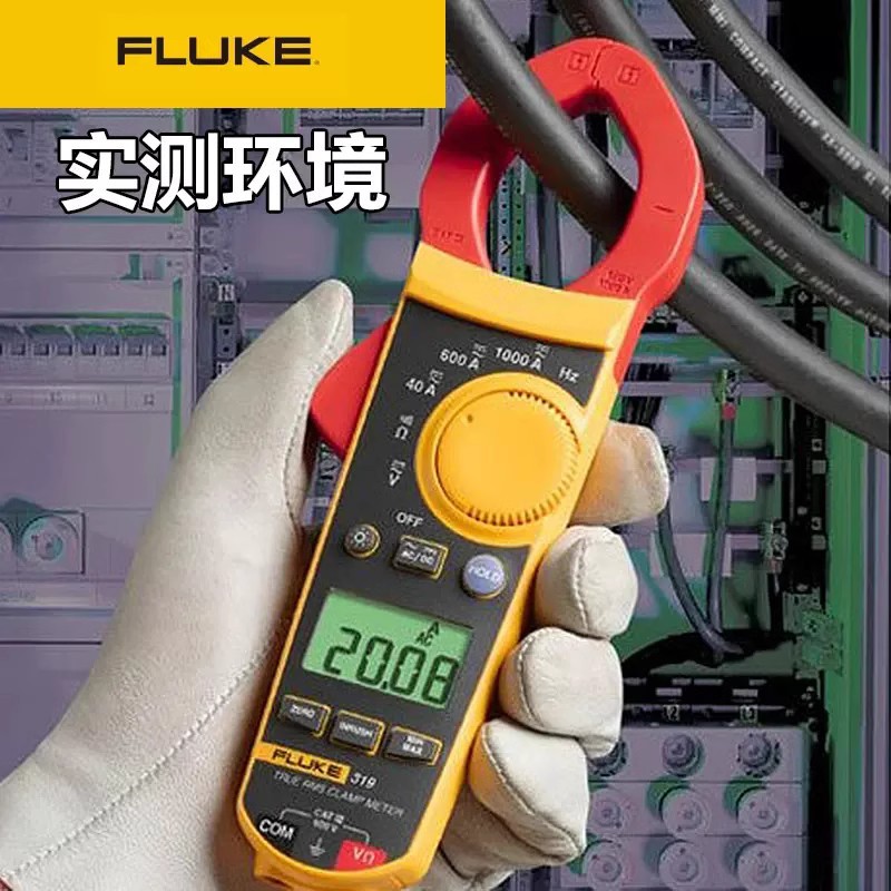 FLUKE福禄克钳形万用表F302+/303/305/312/317/319交直流钳形表