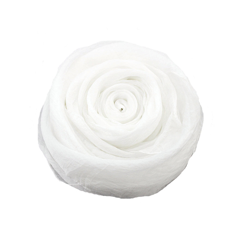 Summer solid color white thin shiffon long scarf