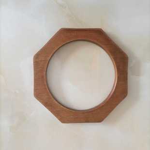 Factory Supply Retro Color 8 Angle Wooden Handle Antique Color Octagon Wooden Handle Bag Accessories